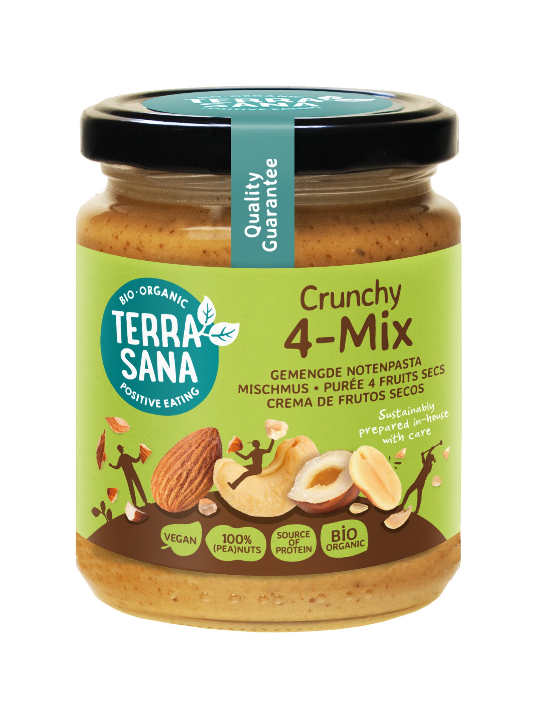 TerraSana 4-Mix crunchy notenpasta bio 250 Gram