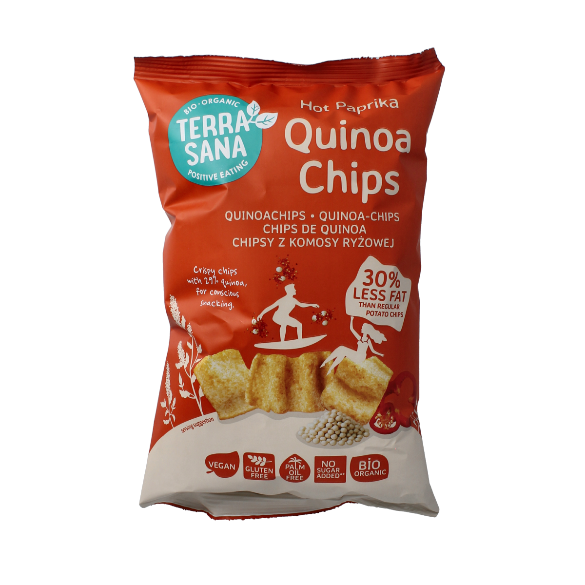 TerraSana Quinoa chips hot paprika bio 75.00 Gram
