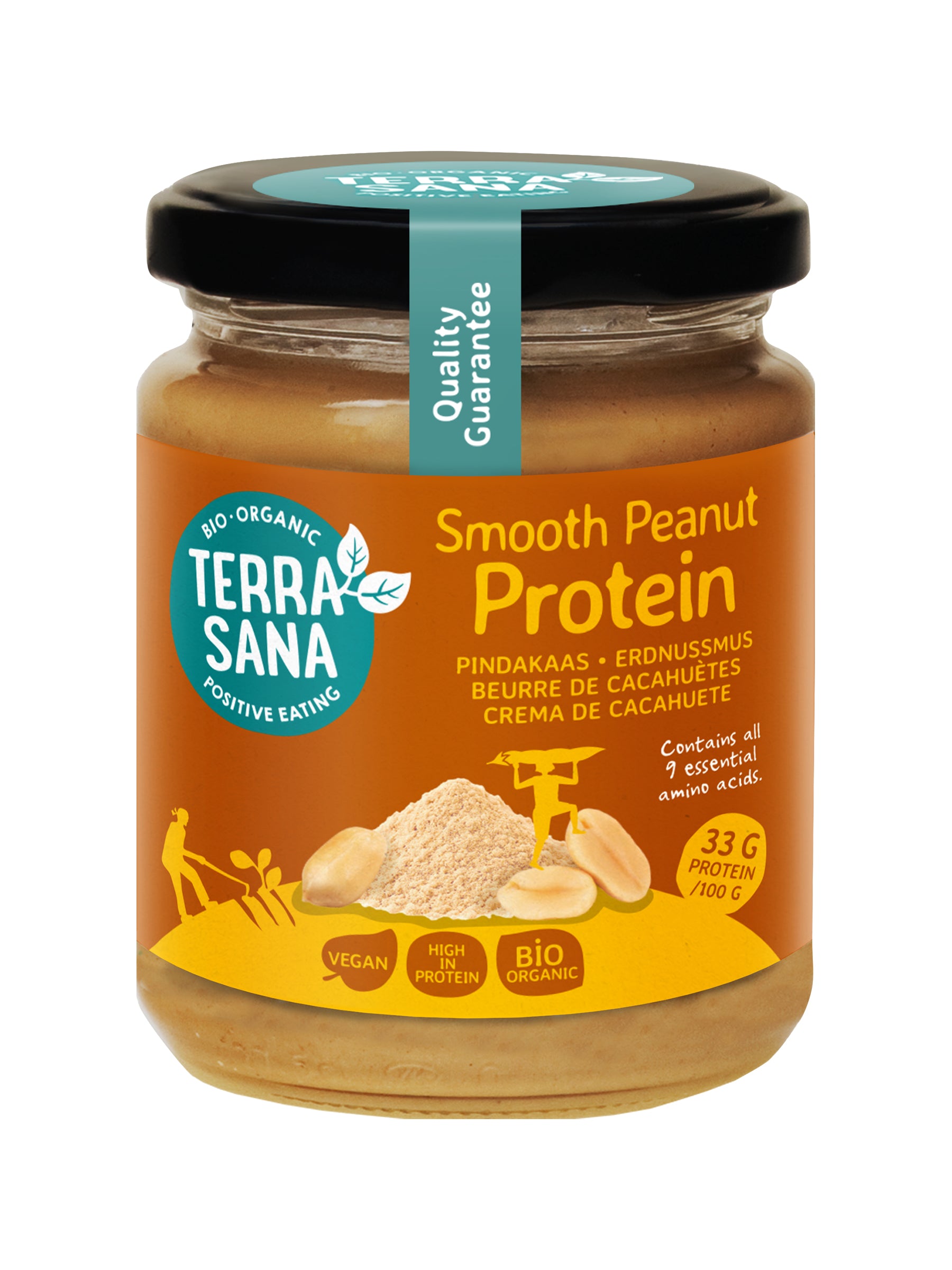 TerraSana Proteine pindakaas fijn bio 250 Gram