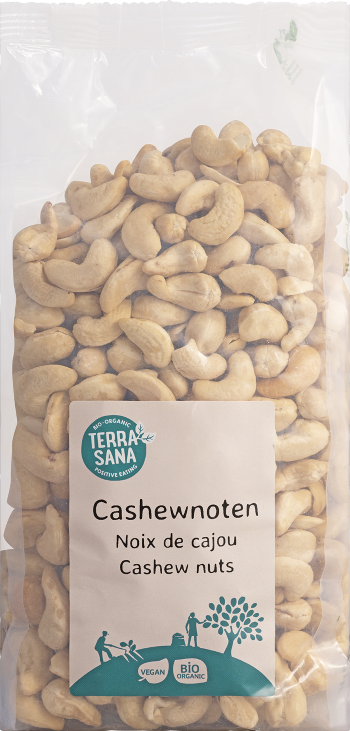 TerraSana Cashewnoten ongeroosterd zonder zout bio 750 Gram
