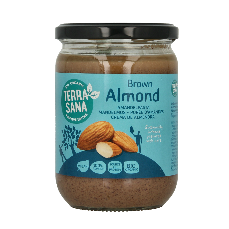 TerraSana Amandelpasta zonder zout bio 500 Gram