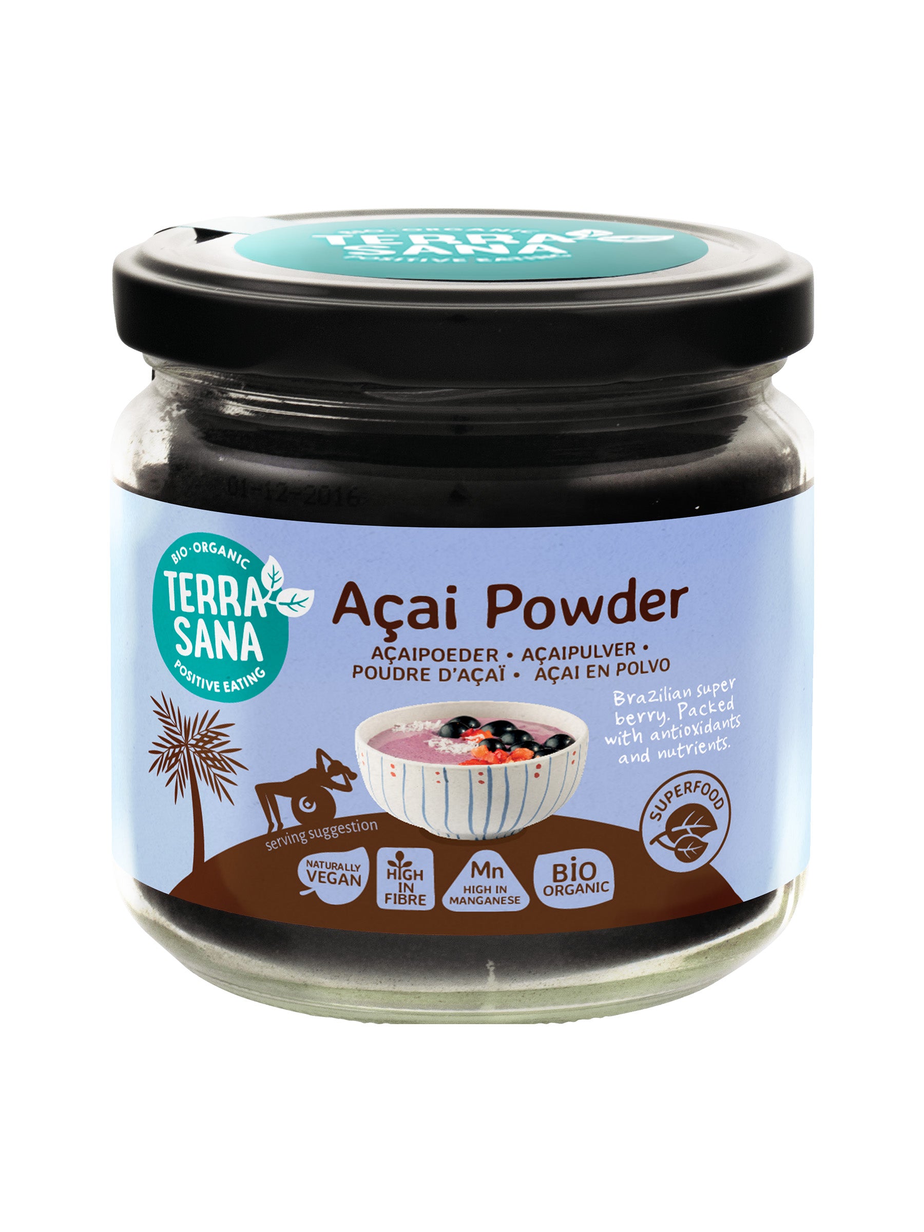 TerraSana Super acai poeder bio 140 Gram