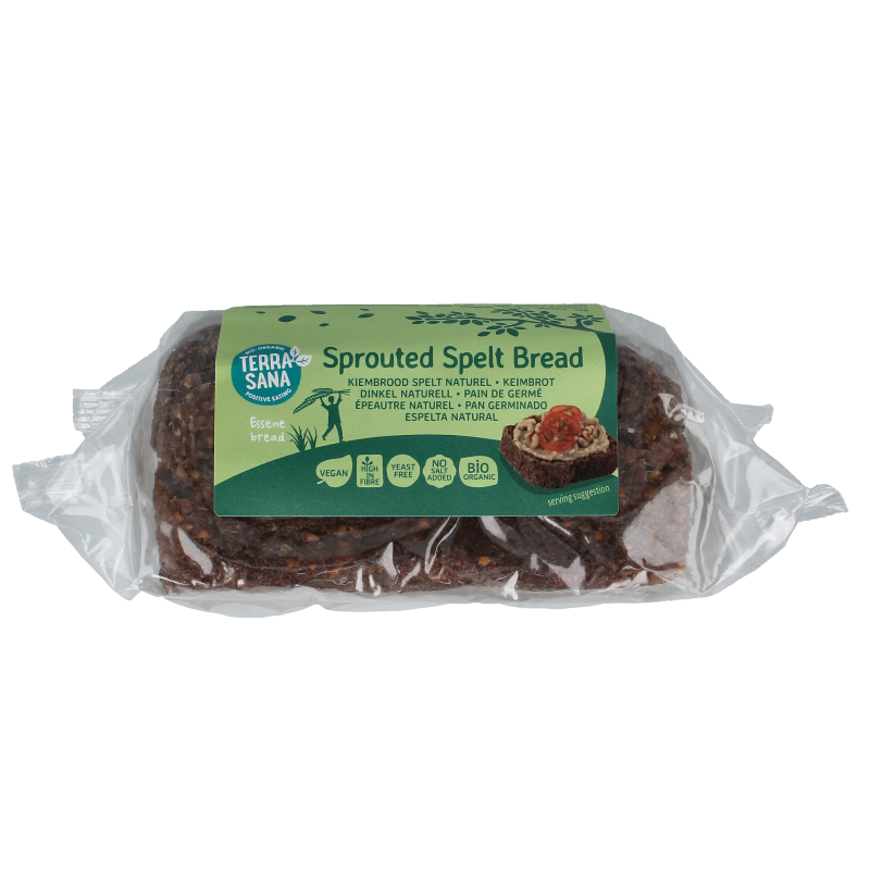 TerraSana Gekiemd speltbrood naturel bio 400 Gram