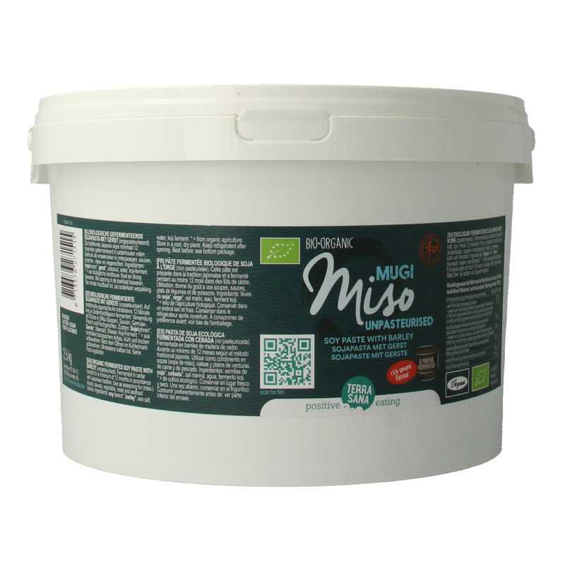 TerraSana Mugi miso gerst ongepateuriseerd bio 2500 Gram