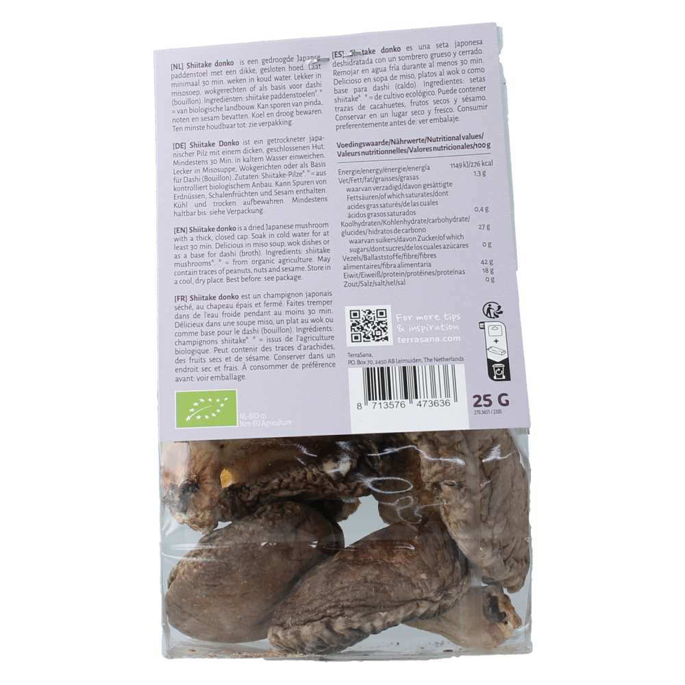 TerraSana Shiitake donko bio 25.00 Gram