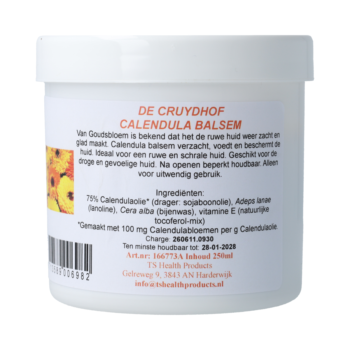 De Cruydhof Calendula balsem 75% 250.00 Milliliter