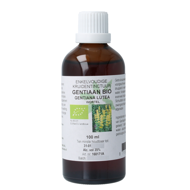 Cruydhof Gentiana lutea radix / gentiaan tinctuur bio 100 Milliliter