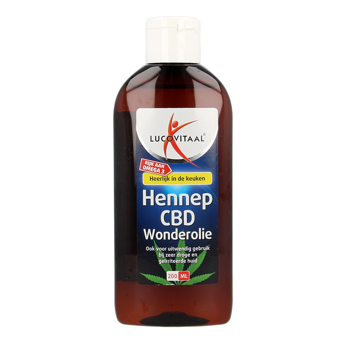 Lucovitaal Hennep CBD huidwonder olie 200.00 Milliliter