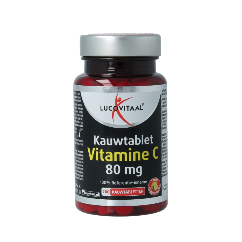 Lucovitaal Vitamine C 80mg citroen 200 Kauwtabletten