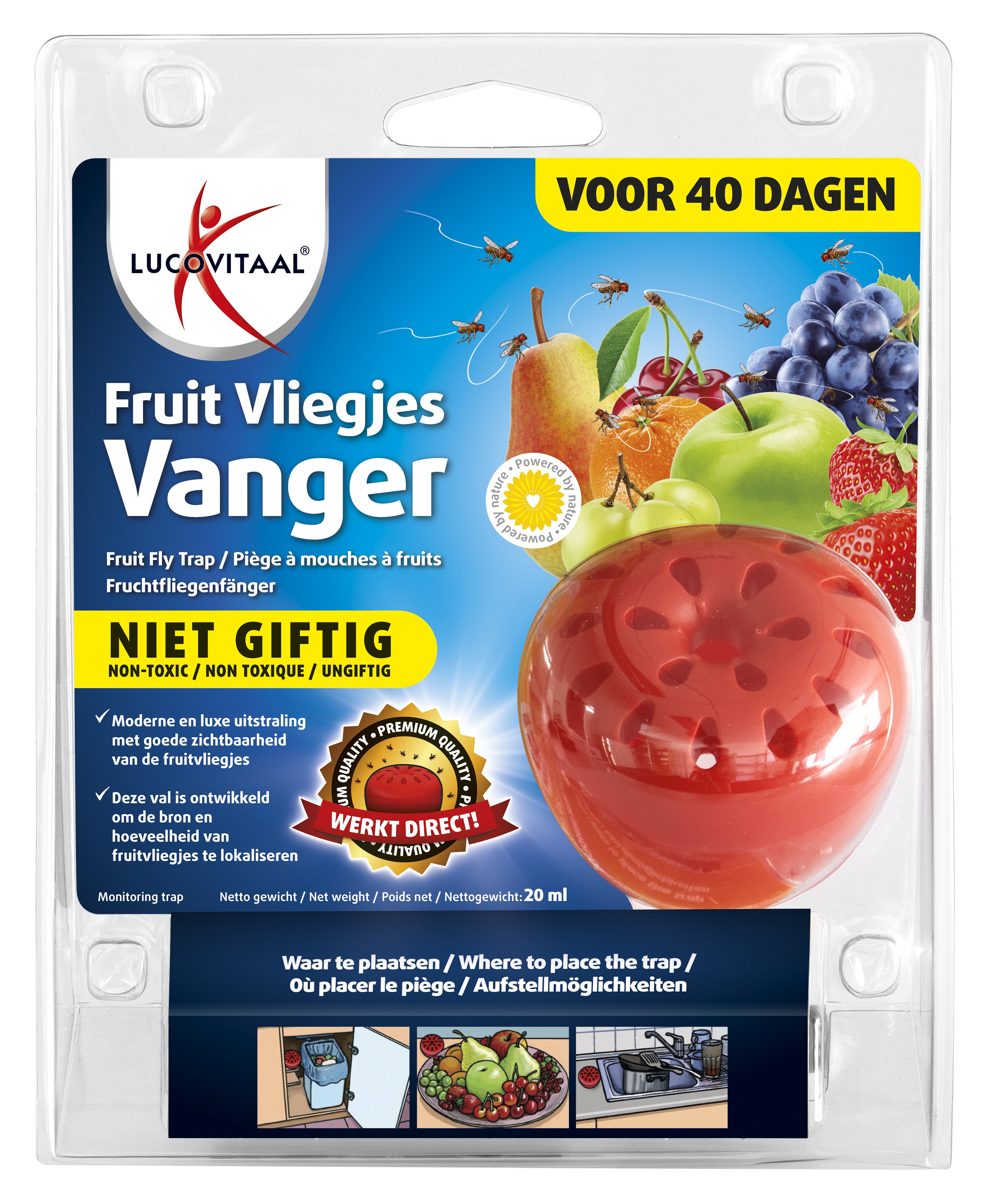 Lucovitaal Fruitvliegjes vanger 20.00 Milliliter