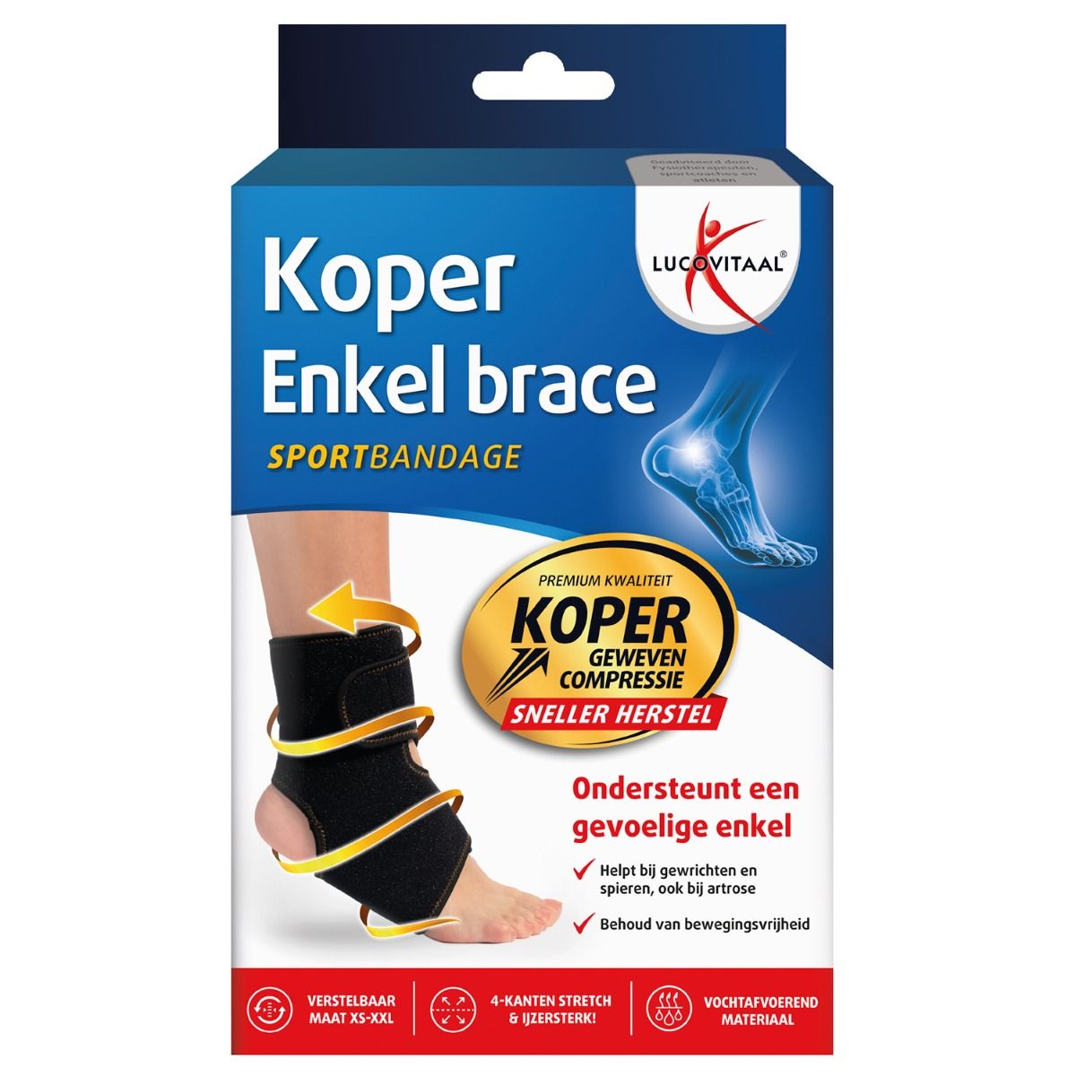 Lucovitaal Brace enkel koper 1 Stuks