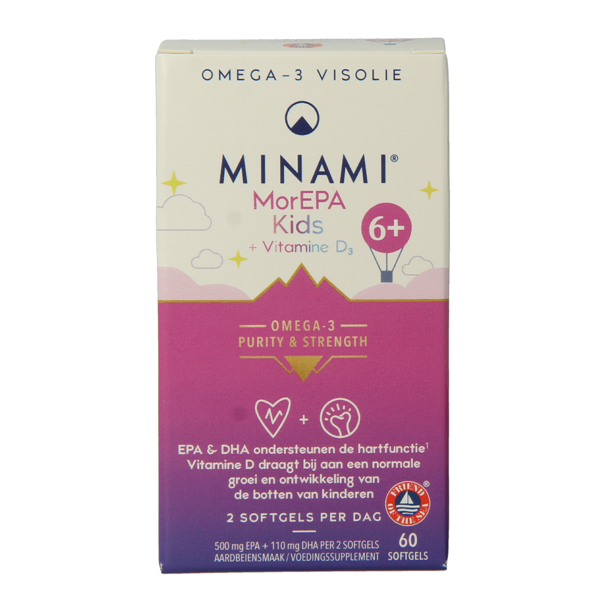 Minami MorEPA kids + vitamine D3 60.00 Softgels