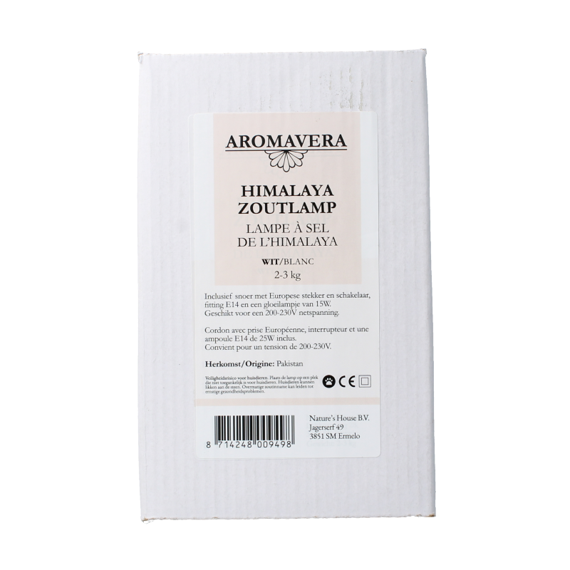 Aroma Vera Himalaya zoutlamp wit 2-3kg 1 Stuks