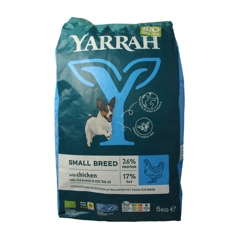 Yarrah Adult hondenvoer met kip bio MSC 5000 Gram