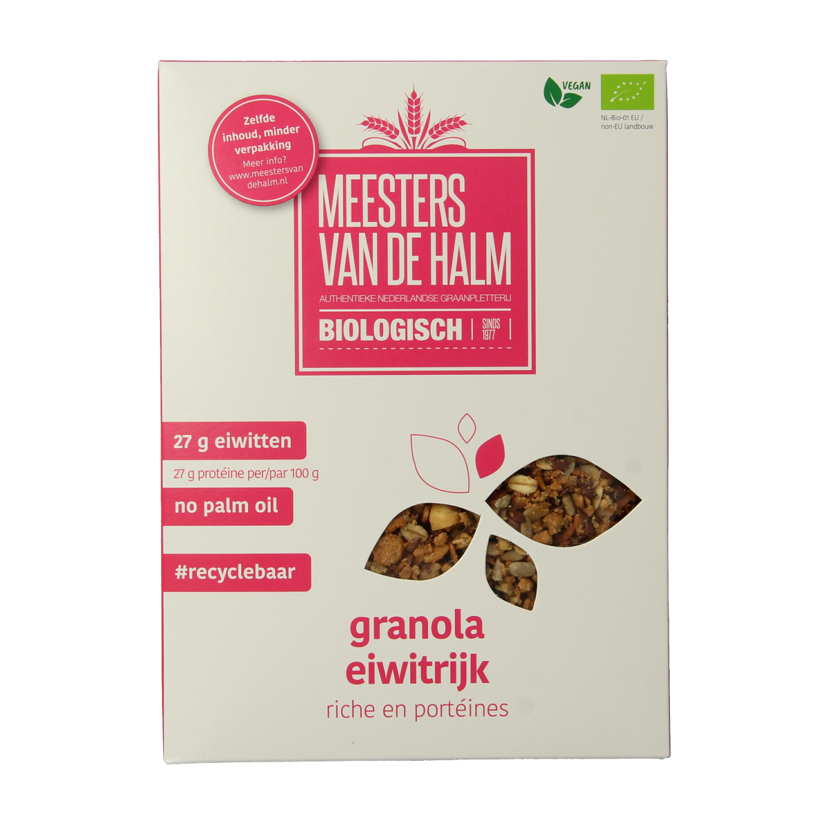 De Halm Granola eiwitrijk bio 350.00 Gram