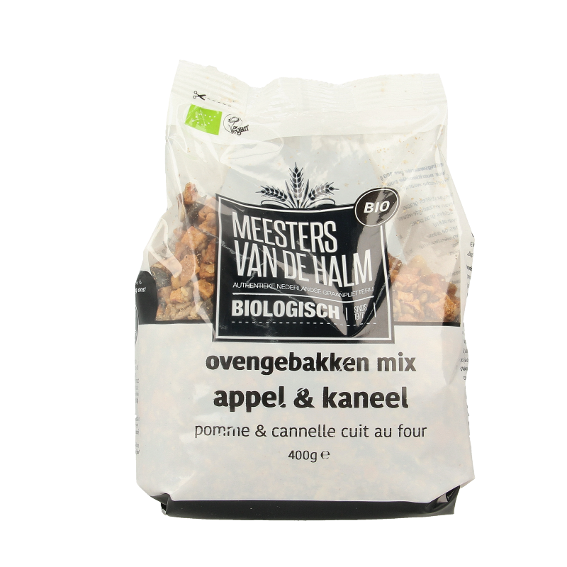 De Halm Ovengebakken mix appel en kaneel bio 400 Gram