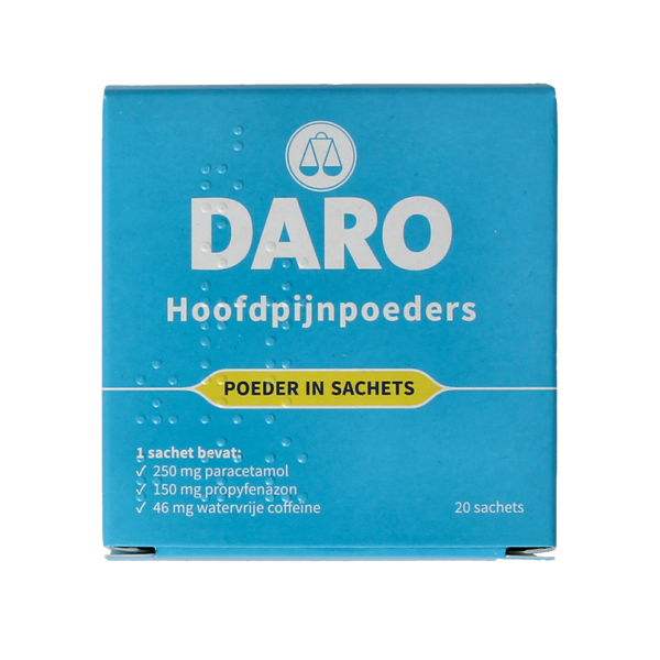Daro Hoofdpijnpoeders 20.00 Stuks
