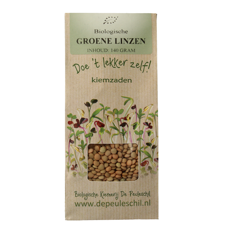 Peuleschil Groene linzen bio 140 Gram