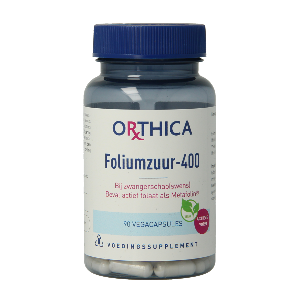 Orthica Foliumzuur 400 90.00 Vegetarische capsules