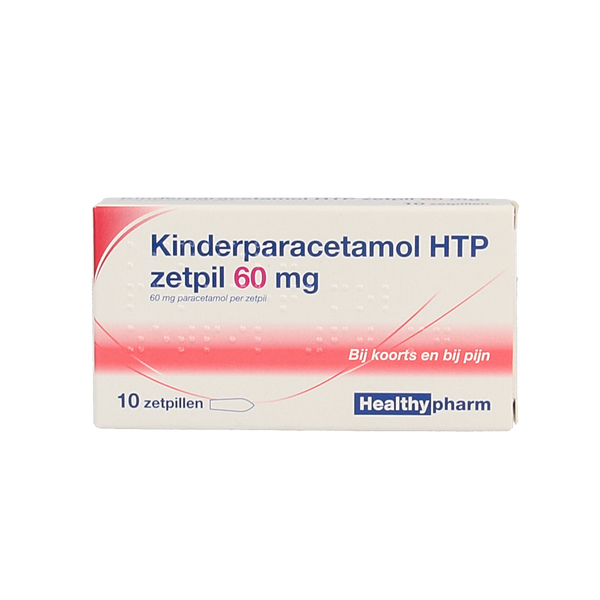 Healthypharm Paracetamol kind 60mg 10.00 Zetpillen