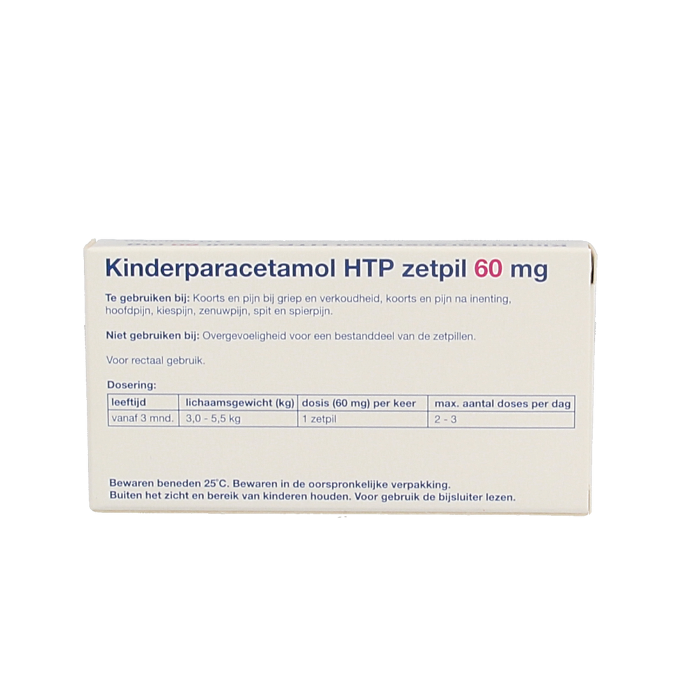 Healthypharm Paracetamol kind 60mg 10.00 Zetpillen