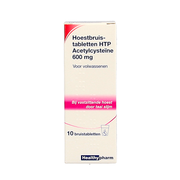 Healthypharm Acetylcysteine 600mg 10.00 Bruistabletten