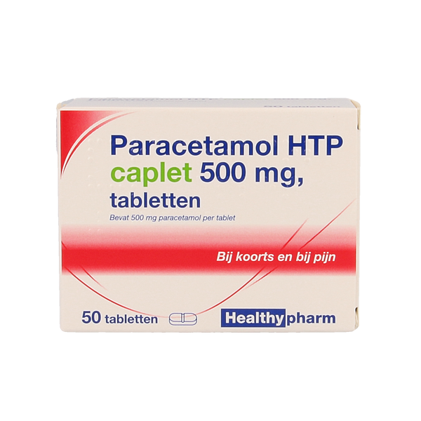Healthypharm Paracetamol caplet 500 50.00 Stuks