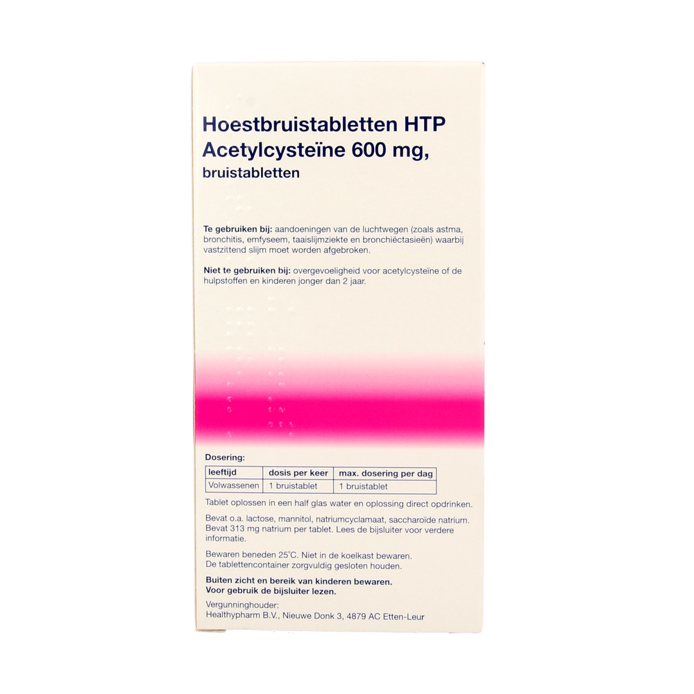 Healthypharm Acetylcysteine 600mg HTP 30.00 Bruistabletten