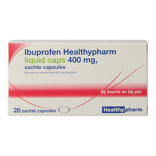 Healthypharm Ibuprofen 400mg liquid caps 20.00 Capsules