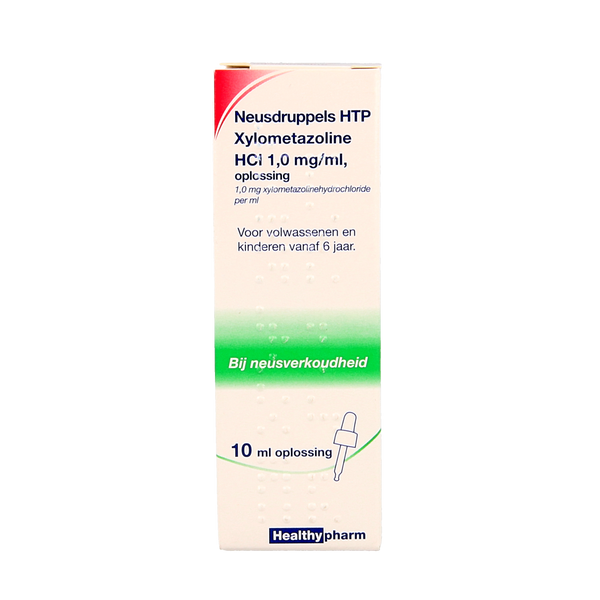 Healthypharm Neusdruppels HTP Xylometazoline HCl 1mg/ml 10.00 Milliliter