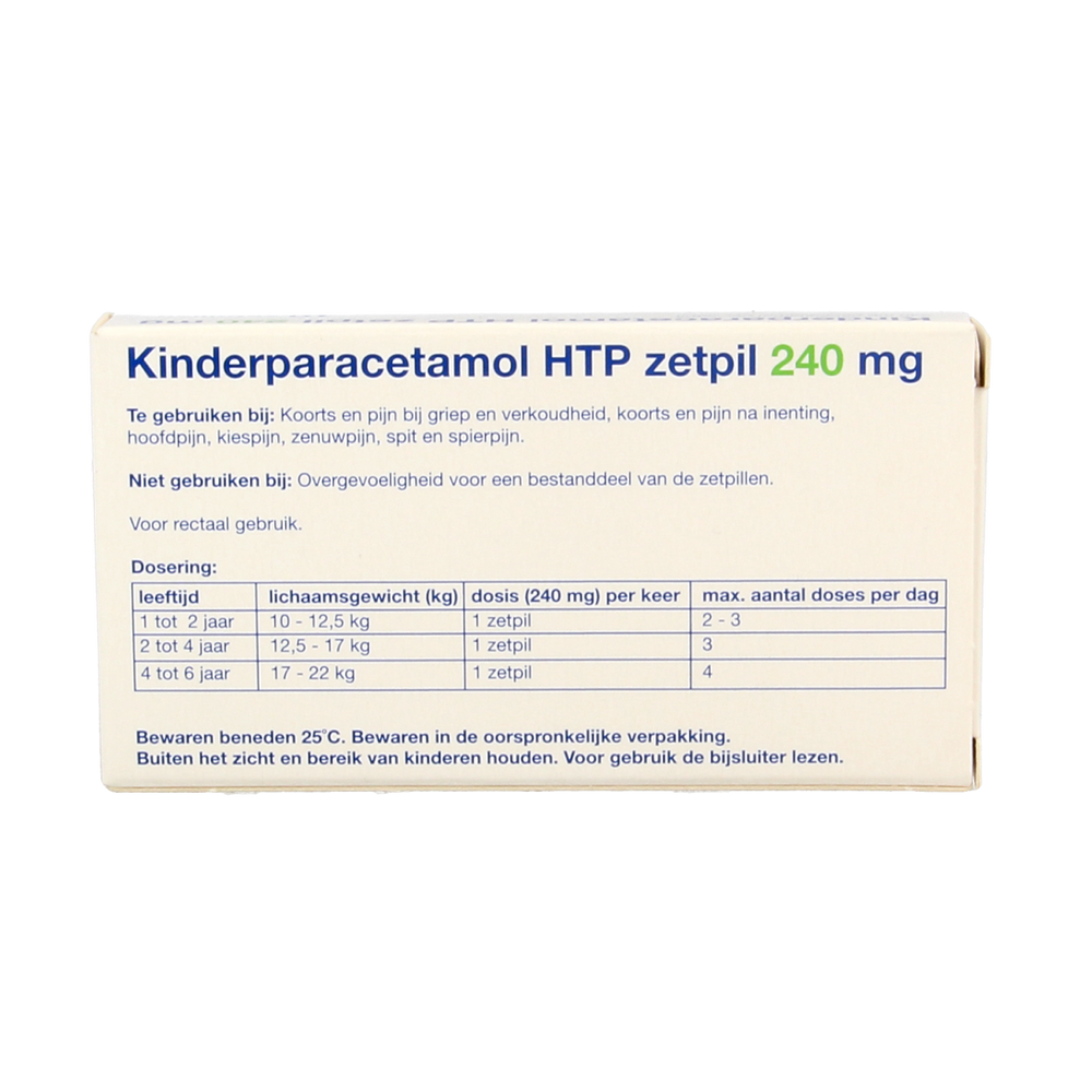 Healthypharm Paracetamol kinderen 240mg 10.00 Zetpillen
