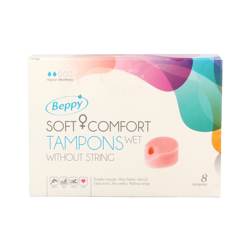 Beppy Soft+ comfort tampons wet 8 Stuks