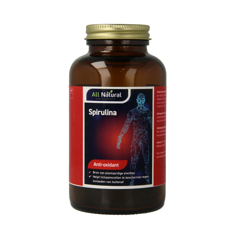 All Natural Spirulina 580mg 200 Tabletten