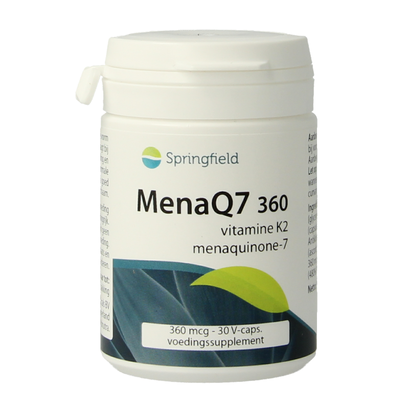 Springfield MenaQ7-360 vitamine K2 360 mcg 30 Vegetarische capsules