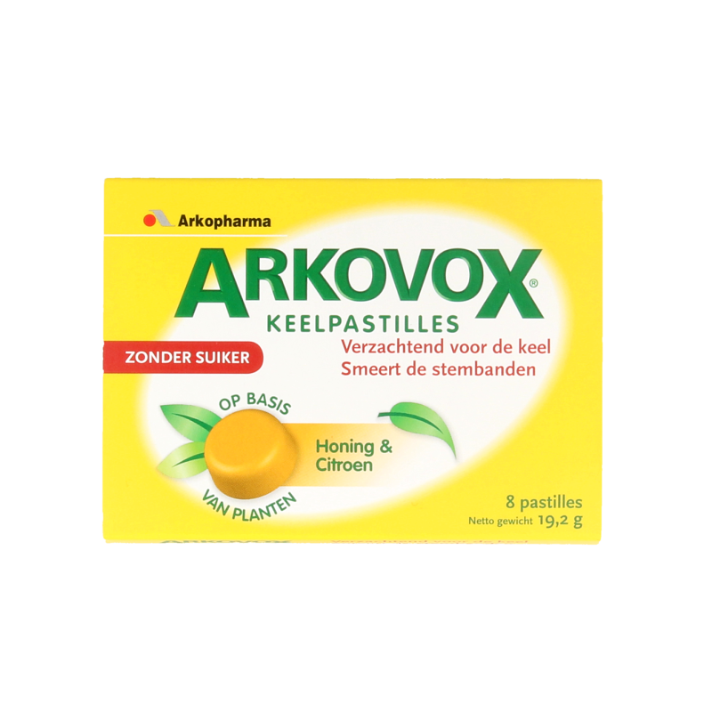 Arkovox Honing citroen keelpastilles 8 Pastilles