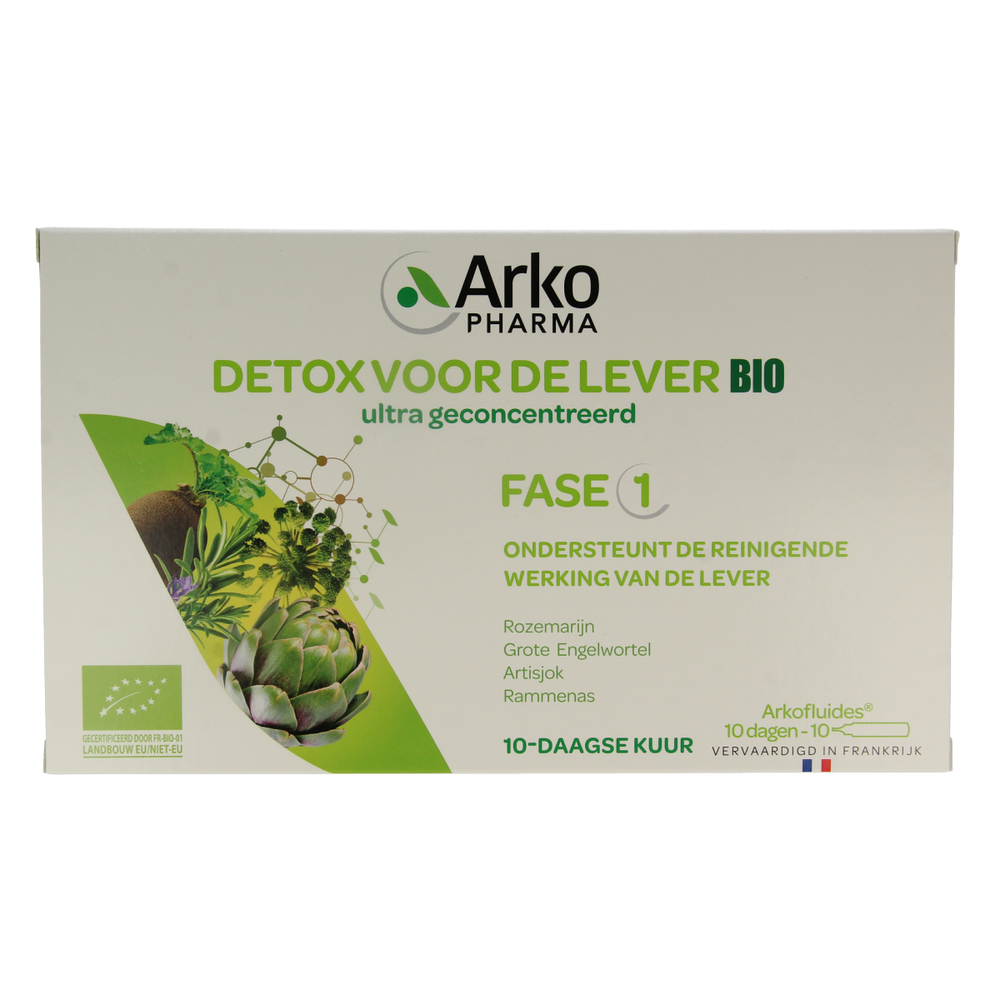 Arkofluids Detox lever bio 10.00 Ampullen