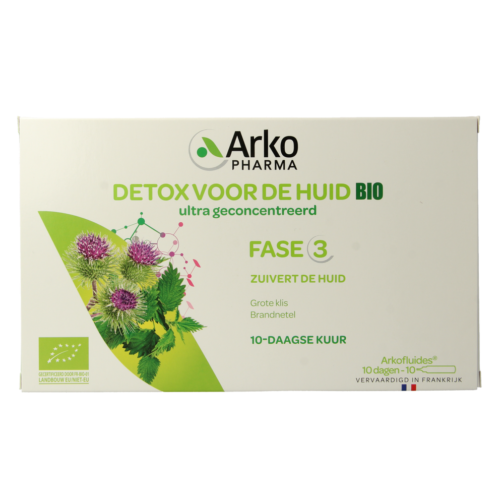 Arkofluids Detox huid bio 10.00 Ampullen