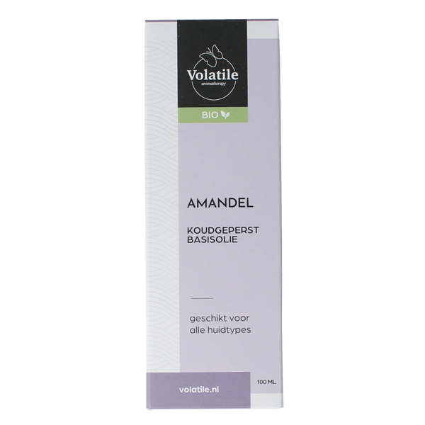 Volatile Amandel koudgeperst basisolie bio glazen fles 100.00 Milliliter