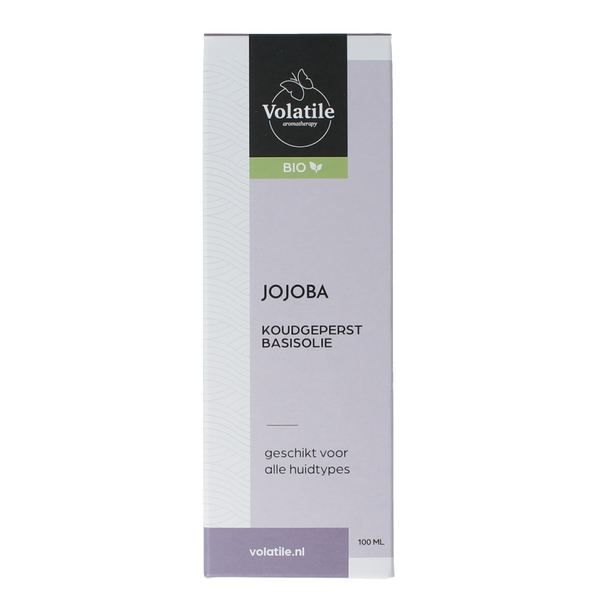 Volatile Jojoba koudgeperst basisolie bio glazen fles 100.00 Milliliter