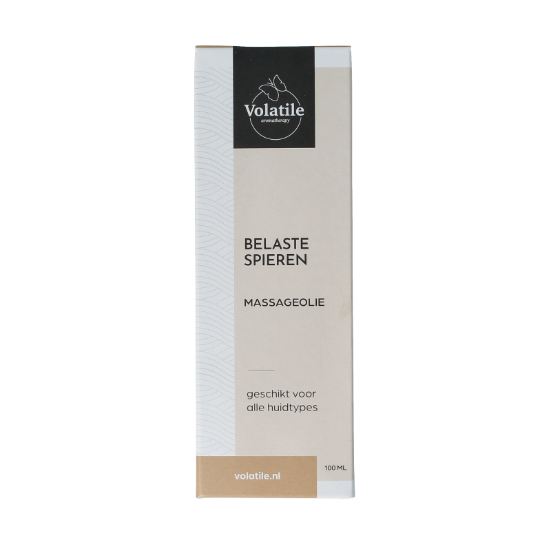 Volatile Massageolie belaste spieren glas met pomp 100 Milliliter