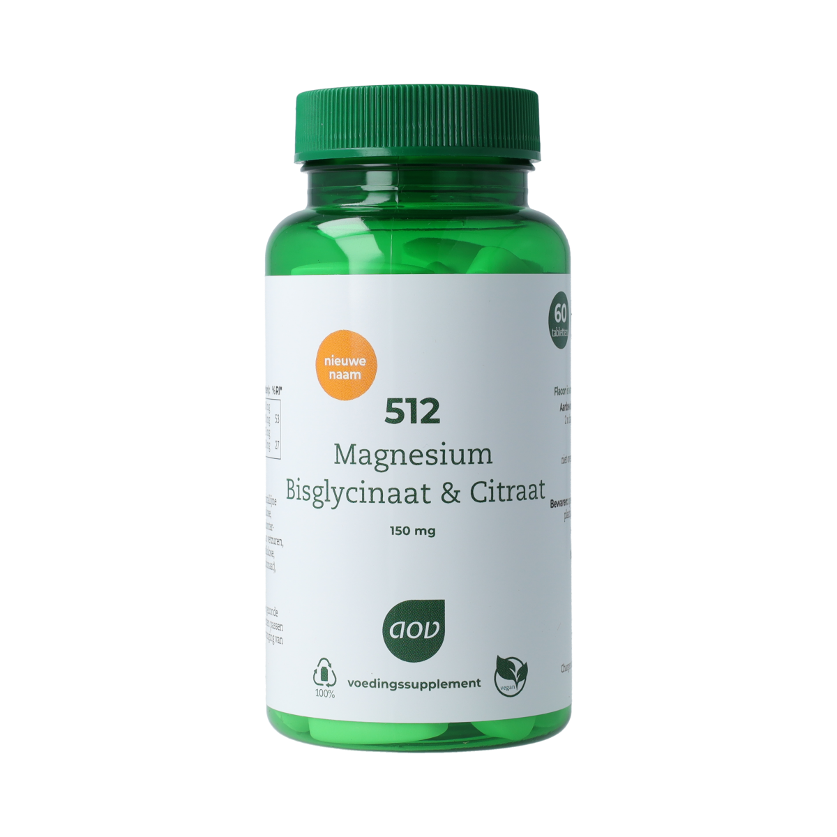 AOV 512 Magnesium bisglycinaat & citraat 150mg 60.00 Tabletten
