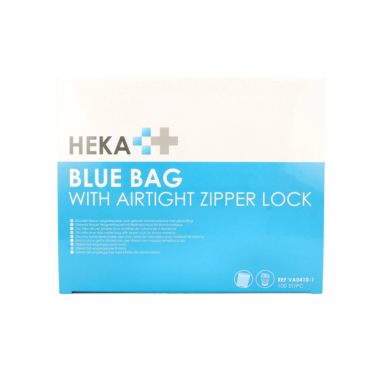 Heka Bluebag stoma afvalzakje gripsluiting niet-steriel 100.00 Stuks