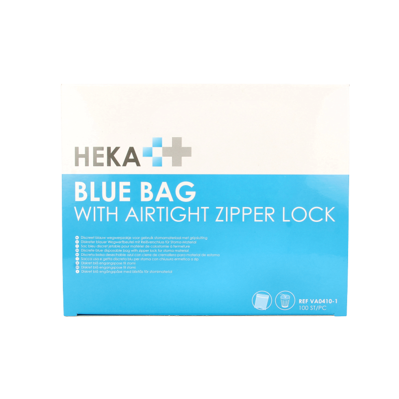 Heka Bluebag stoma afvalzakje gripsluiting niet-steriel 100 Stuks