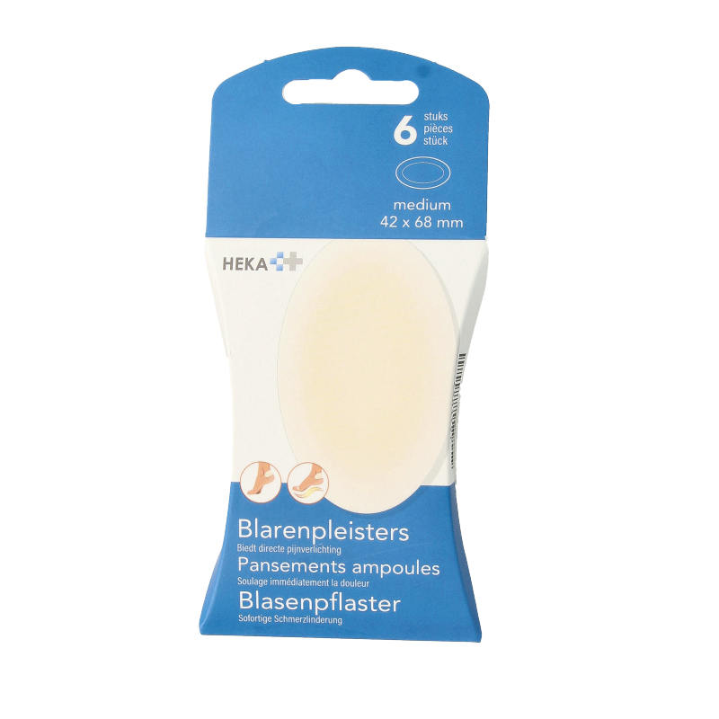 Heka Blarenpleisters medium 42 x 68mm 6 Stuks