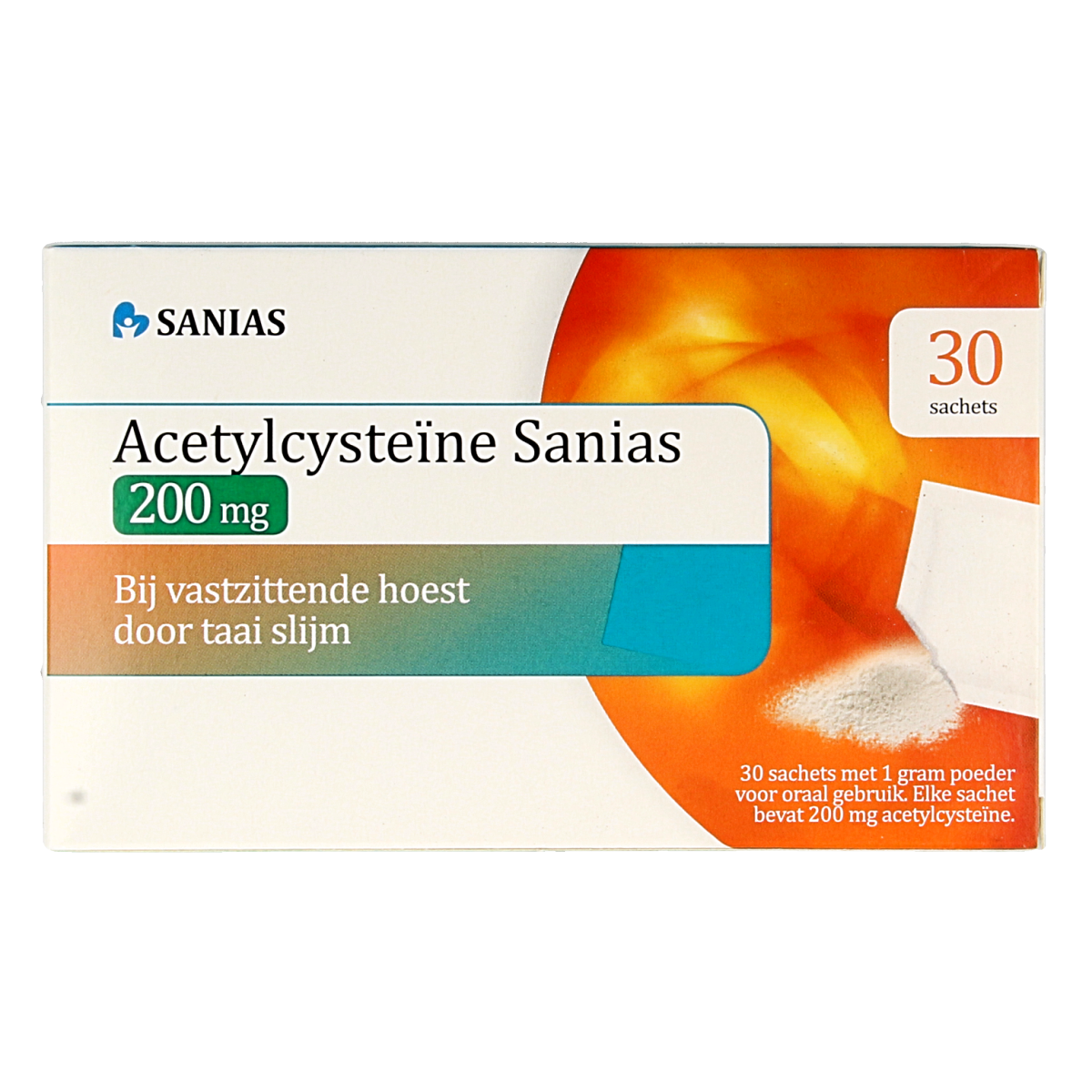 Sanias Acetylcysteine 200mg 30.00 Sachets