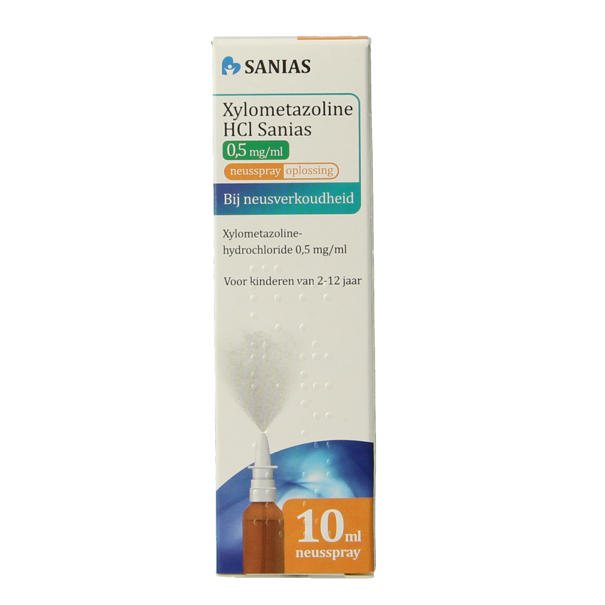 Sanias Xylometazoline HCI 0.50mg spray 10.00 Milliliter