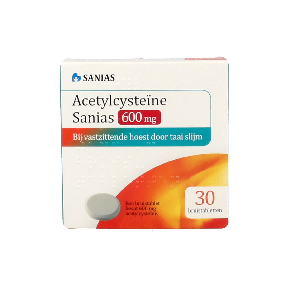 Sanias Acetylcysteine 600mg 30.00 Bruistabletten