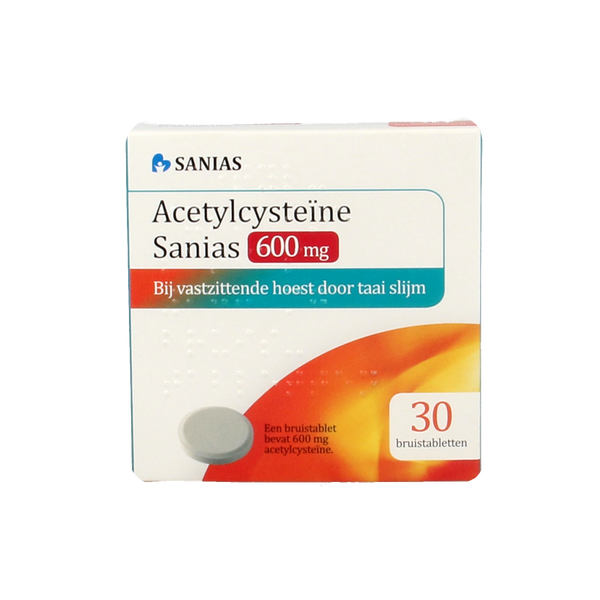 Sanias Acetylcysteine 600mg 30.00 Bruistabletten