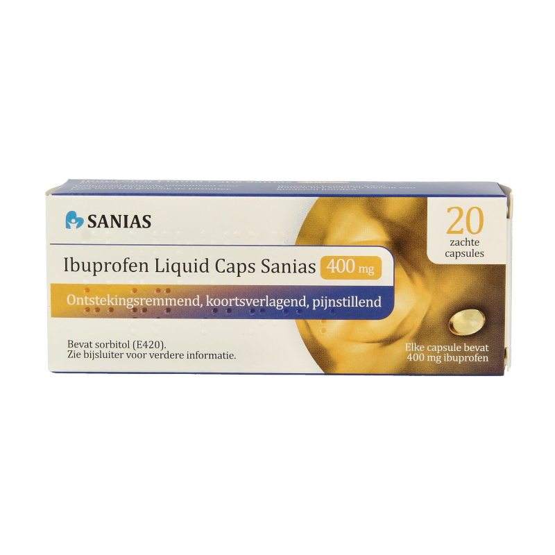 Sanias Ibuprofen liquid 400mg 20 Capsules