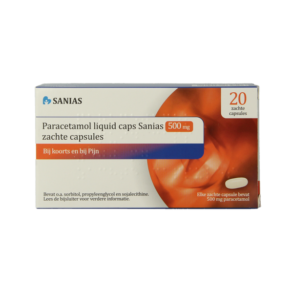 Sanias Paracetamol 500mg liquid 20 Capsules